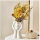 thumbnail image 1 of Florero de cerámica blanco, florero decorativo pequeño creativo moderno, estatua de cara, florero de cerámica para sala de estar, dormitorio, mesa, decoración de boda ER, 1 of 5
