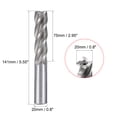 thumbnail image 3 of HSS-AL 4 Flute Straight End Mill Cutter CNC Router Bit, 20 x 20 x 75mm, 3 of 4