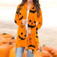 thumbnail image 2 of DDAPJ pyju Halloween Cardigans for Women 2023 Fall Fashion,Lightweight Open Front Draped Cardigan Casual Long Sleeve Shawl Sleeve Holiday Coats on Clearance, 2 of 7