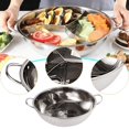 thumbnail image 6 of QSTDGVPW Stainless Steel Divided Hot Pot Cooking Pot 3 Favor Easy to Clean Chinese Multifunctional for Home Camping Restaurant Kitchen 36cm, 6 of 7