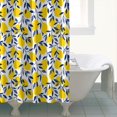 thumbnail image 4 of Yellow Lemon Fruit Leaves White Pattern Shower Curtain 72"x84" ,Bathroom Decorative Shower Curtains Set with 12 Hooks,Modern Waterproof Washable Shower Curtain, 4 of 6