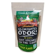 Coops & Feathers Premium Chicken Coop Flakes-1 pound -Eliminates Odor|Non-Toxic|Dust-Free