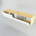 thumbnail image 3 of Poling Modern Wood Floating TV Stand for 70" TVs, Oak & White, 3 of 5