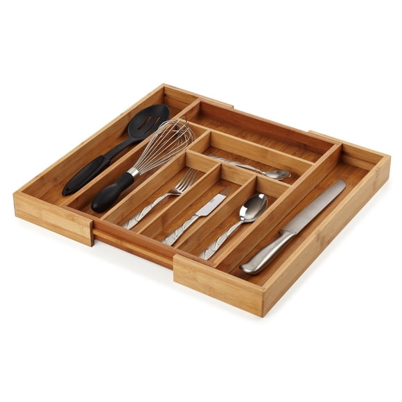 Organizador de cajones Heim Concept, bandeja para cubiertos de bambú