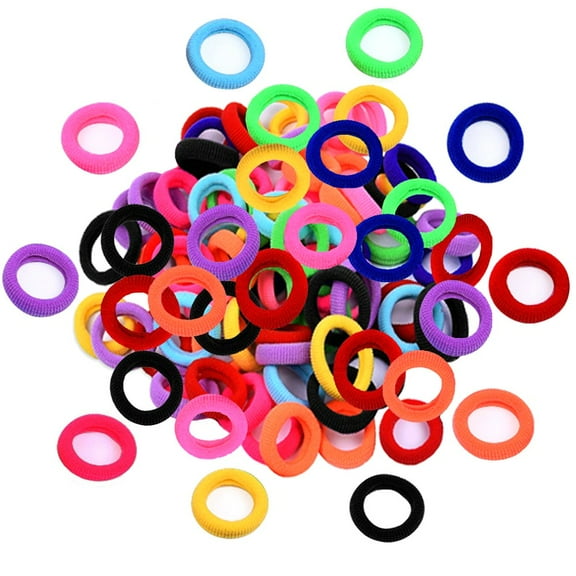 Hair Ties Girl, Elastic Hair Bands Ties Small Size Rubber Band Ponytail Holders (100 PCS)