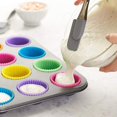 thumbnail image 3 of Tazas para magdalenas, moldes para magdalenas de silicona de calidad alimentaria, herramientas para pasteles, utensilios de cocina, 3 of 5