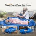 thumbnail image 2 of Honeydrill Kids Travel Air Bed Inflatable Air Mattress with Raised Sides, Dark Blue, 2 of 8