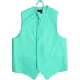 thumbnail image 2 of Men's Solid Color Adjustable Dress Vest & Neck Tie Set for Suit or Tuxedo (Mint, S), 2 of 3