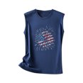 thumbnail image 4 of Odeerbi Tank Top for Women Sleeveless Cami Tops 2025 Casual Print Round Neck Loose T-Shirt Top Navy, 4 of 5