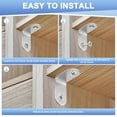 thumbnail image 5 of Uxcell L Bracket Corner Brace, 1.97 x 1.97 x 0.75 Inch 90 Degree Right Angle Brackets with Screws for Furniture/Shelves/Tables [Silver], 5 of 6