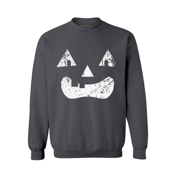 Awkward Styles Pumpkin Face Sweatshirt Halloween Sweater for Men and Women Dia de los Muertos Gifts Halloween Pumpkin Sweatshirt Trick or Treat Sweater Spooky Halloween Gifts Pumpkin Sweatshirt
