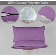 thumbnail image 4 of Vargottam Indoor/Outdoor Polyester Fabric Lumbar Pillow With Insert, All-Weather Waterproof Decorative Throw Pillow for Patio Furniture-Set of 2 - Lavender, 4 of 7
