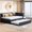 Gray, variant on Full Size Upholstered Daybed | Wood Slats, No Box Spring Needed | Relaxing at Home