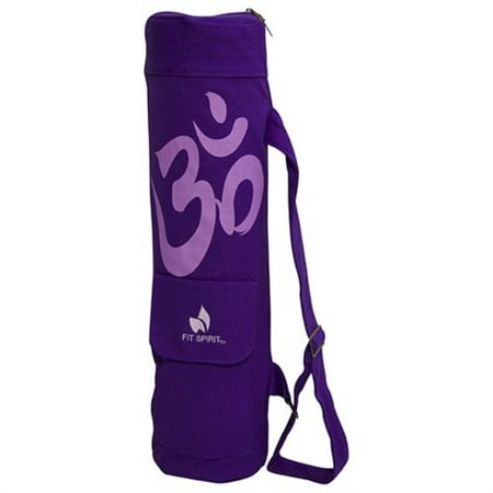 Fit Spirit Om Exercise Yoga Mat Bag W 2 Cargo Pockets Purple Mat