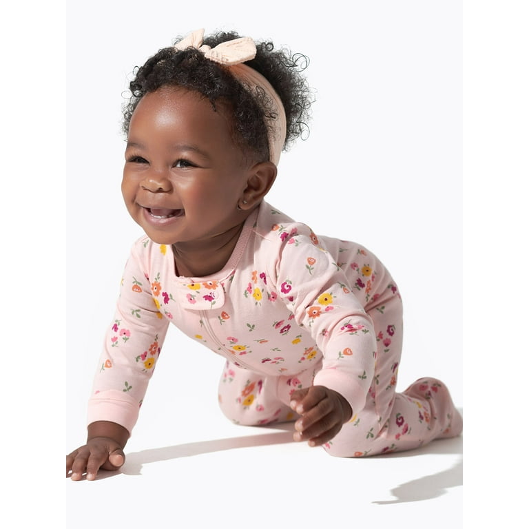 Baby girl cheap footed sleepers