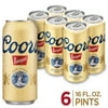 Coors Banquet Beer, 6 Pack, 16 fl oz Aluminum Cans, 5.0% ABV, Domestic Lager