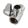 thumbnail image 5 of Keenso G1/2" 3-Way Brass Chrome T Shape Adapter Water Diverter, 5 of 9