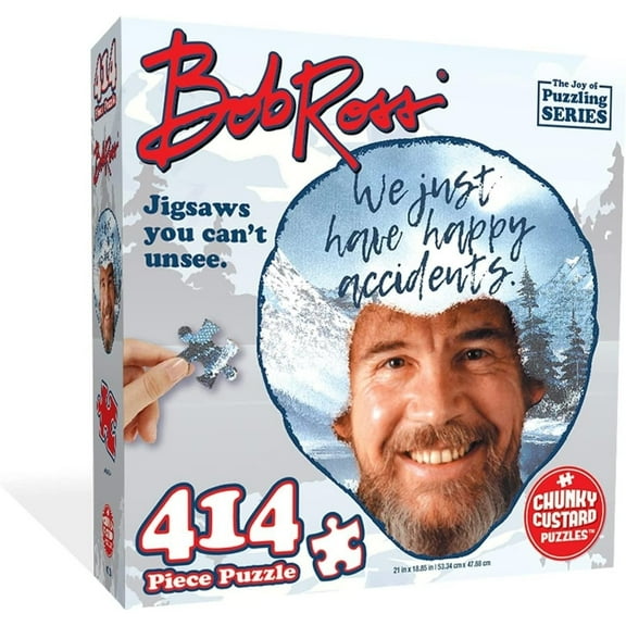 Bob Ross Happy Accidents Jigsaw Puzzle 414 Pieces Joy of Puzzling Mighty Mojo