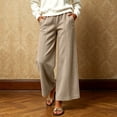 thumbnail image 5 of Edvintorg Sweats for Women Loose Casual Elastic Waisted Wide Leg Jogger Solid Color Athletic Pant with Pocket Plus Size Women Clothing Khaki S-3XL, 5 of 8