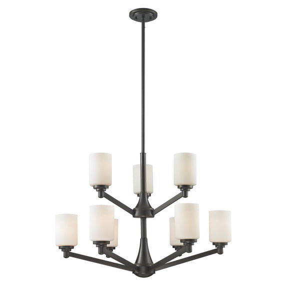 Z-Lite Montego 9 Light Chandelier in Coppery Bronze