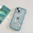 thumbnail image 3 of Compatible for iPhone 13 Pro Case Clear,Flower Cute Wavy Phone Case,Floral Aesthetic Protective Soft TPU Blue Case for iPhone 13 Pro Women Girl 6.1 inches, 3 of 14