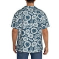 thumbnail image 5 of Wukai Sunflowers Men's Casual Short-Sleeve Button Down Shirt - Lightweight Summer Dress Shirt for Daily Wear-Small, 5 of 7