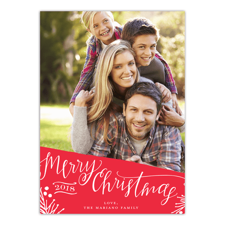 Merry Christmas Happy New Year Standard Holiday Card