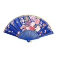 thumbnail image 1 of Folding Fan Multipurpose Decorative Beautiful Eye-catching Exquisite Workmanship Festival Gift Lace Decor Chinese Style Flower Print Handheld Dance Fan Show Accessories, 1 of 8