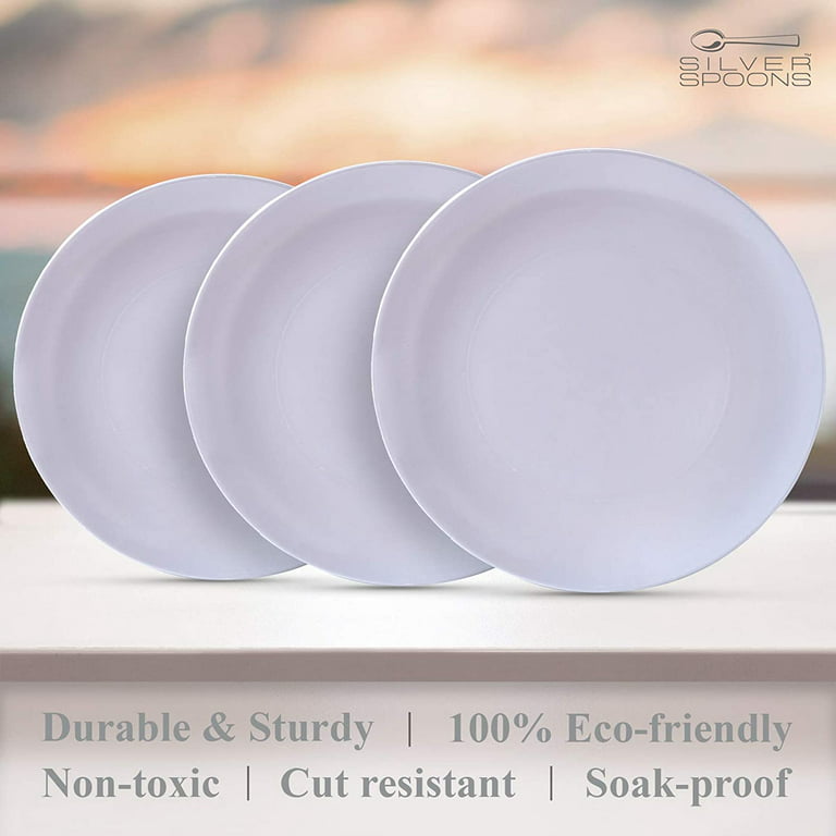 Elegant Disposable Plates for Party - (10 Pc) Heavy Duty Disposable Salad  Plates