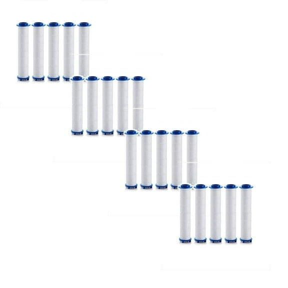 Shiogb Filters Showerhead Ion Shower Drops, Shower Head Filter with Handheld, Filtered Shower Head Filters 20pcs, Water Softener Filter