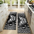 thumbnail image 4 of Kitchen Rugs Sets Of 2,Black Gothic Skull Butterfly Pattern Anti Fatigue Kitchen Mat Rugs Non Slip Washable,Decorative Kitchen Floor Mats for Kitchen,Sink,Laundry,17"X47", 4 of 5
