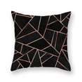 thumbnail image 1 of CAROOTU Black Gold Pattern Throw Pillow Cover Modern Geometric Decorative, 1 of 6