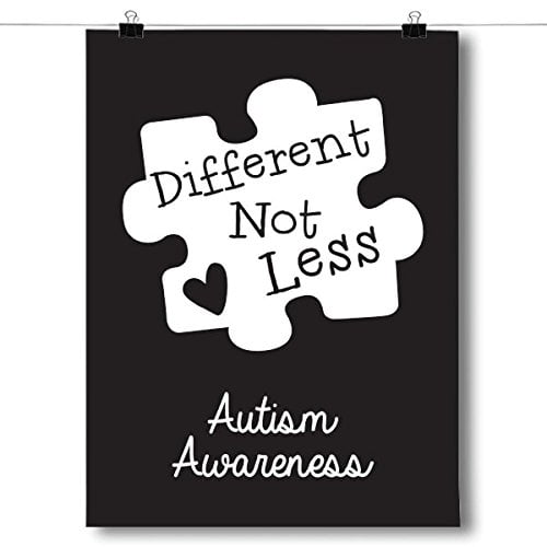 Different Not Less Autism Puzzle Pieces Purse Bag Hanger Holder Hook
