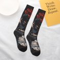 thumbnail image 6 of JUNZAN Fun Novelty Knee Warmer High Socks-Midnight Butterfly Floral Dream, 6 of 8