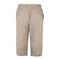 thumbnail image 5 of Outfmvch Summer Pants for Women Loose Flowy Pants Wide Leg Crop Pants Women High Waisted Wide Leg Cropped Lounge Trousers with Pockets Capris Drawstring with Pockets Gauze Pants Khaki S-2XL, 5 of 6