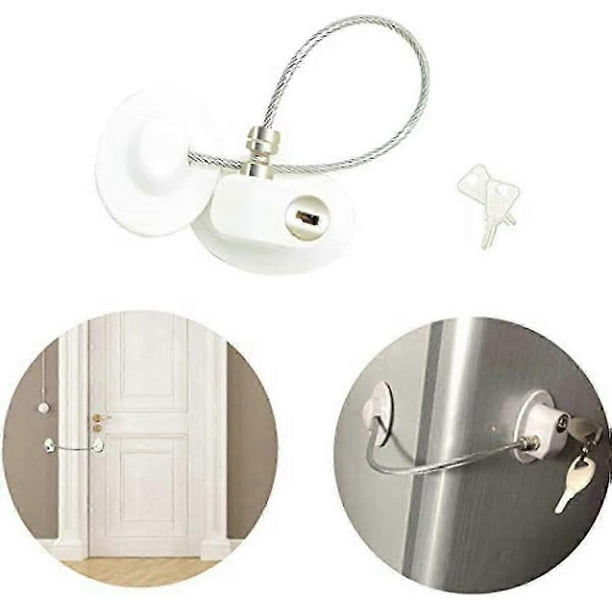 Refrigerator Lock Freezer Door Lock Cabinet Lock Strong Adhesive Lock Window Door Restrictor Cable For Baby Toddler Child Safety Device