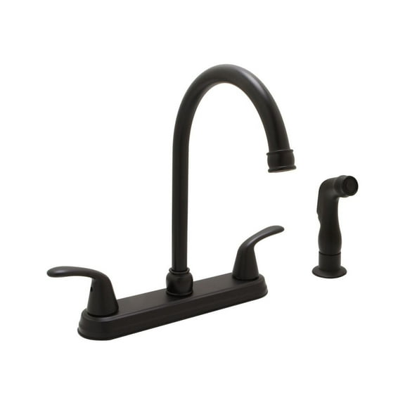 8” Kitchen Faucet with Pull-Out Sprayer-Double Handle- Huntington Brass