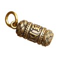 thumbnail image 4 of Segolike Brass Buddha Sutra Pendant Cylinder Charm Decorations Tibetan Figurine Container Ornaments for Necklace Keychains Earrings Jewelry Making Style A, 4 of 6