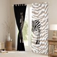 thumbnail image 3 of Feelyou Cartoon Zebra Kids Blackout Curtains Set of 2 (52x84 Each), Fashion Stripes Lines Window Curtains, Black Kawaii Animal Curtains and Drapes, Curtains and Drapes Decor, 3 of 6