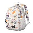 thumbnail image 2 of Cartoon Dog and Flower Backpack for School,Cute School Bag,Schoolbag with Adjustable Shoulder Straps & Padded Back,15"x11.42"x5.5", 2 of 6