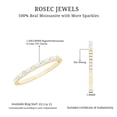 thumbnail image 5 of Rosec Jewels Certified Moissanite Half Eternity Ring for Women, Moissanite Ring in Semi Eternity, 18K Yellow Gold, US 12.50, 5 of 8