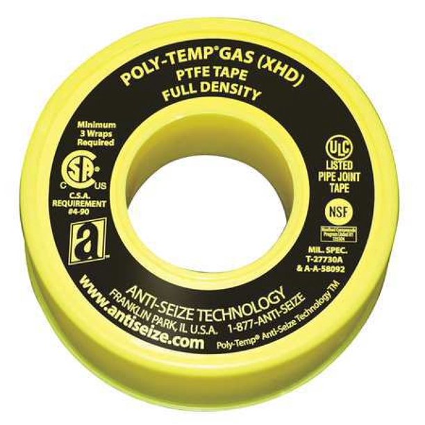 ANTISEIZE TECHNOLOGY 46330A Gas Line Sealant Tape,1/2 x 260 In