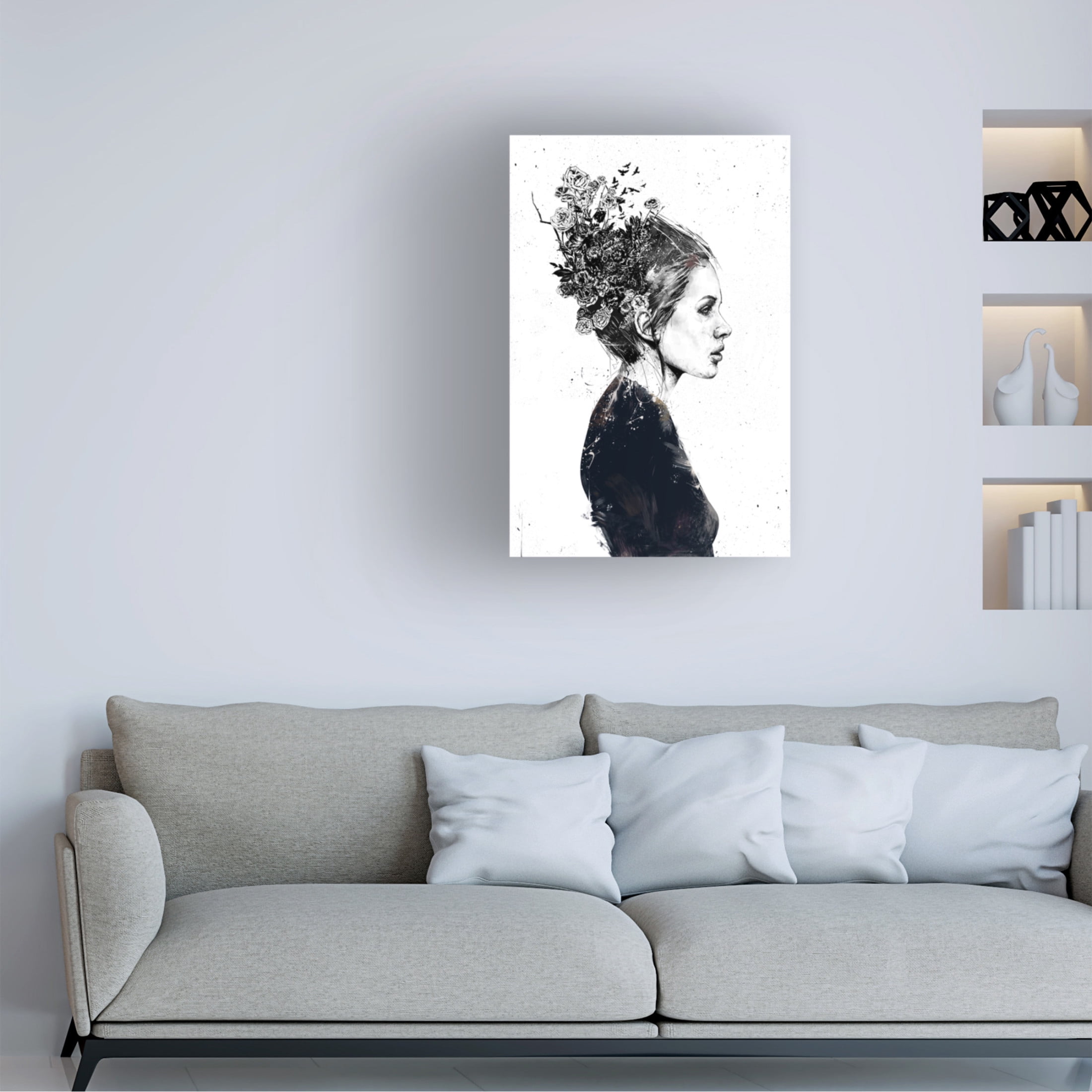 Trademark Fine Art Balazs Solti Blooming girl Canvas Wall Art