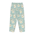 thumbnail image 3 of Lsque Floral Daisy Print Women's Pajama Pants, Lounge Pant - Comfortable Home Wear,Elastic Waistband, Stylish Design-Medium, 3 of 9