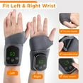 thumbnail image 6 of Wrist Brace Massage, Hot Compress Wrist Brace Thermal Wrist Support for Sprains, 3 Vibration Mode, 5 Heat Level, Auto Shut Off, Gifts for Family, Travel, Left Right Hand, 6 of 7