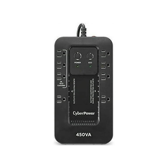 CyberPower EC450G Ecologic UPS System, 450VA/260W, 8 Outlets, ECO Mode, Compact