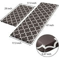 thumbnail image 2 of Kitchen Mat [2 PCS] 0.47inch Cushioned Anti-Fatigue Kitchen Rug, Waterproof Non-Skid Kitchen Mats and Rugs Heavy Duty PVC Ergonomic Comfort Standing Mat for Kitchen, Floor Home, Chocolate, 2 of 6
