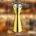 thumbnail image 3 of Gleam Adorn Jigger for Bartending, Double Cocktail Jigger Japanese Premium 304 Food Grade Stainless Steel Jigger 2 OZ 1 OZ with Measurements Inside, Flat Edge Gold, 3 of 14