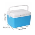 thumbnail image 2 of Caja de almacenamiento de alimentos de gran capacidad refrigerador de botellas de hielo de 8L incubadora portátil para exteriores Mini nevera para acampar, 2 of 9
