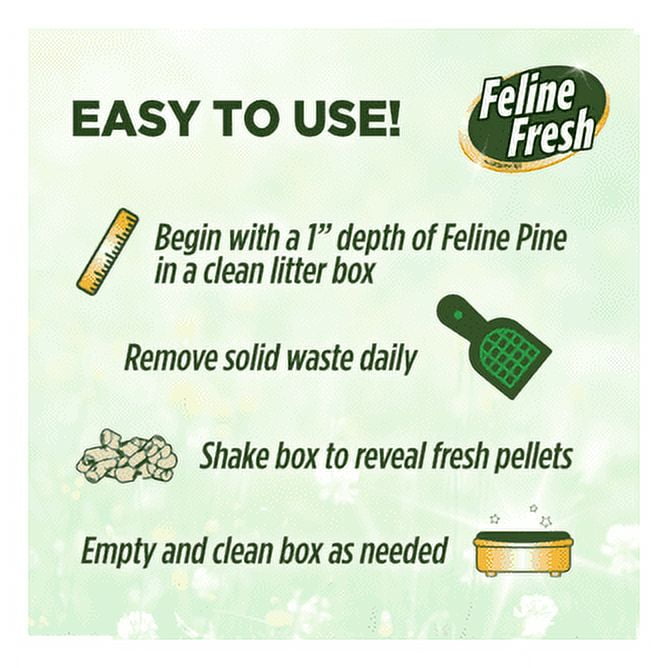 (3 pack) Feline Fresh Natural Pine Cat Litter, 7-lb